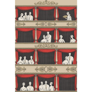 Teatro Linen/Rouge by Cole & Son Designer Wallcovering