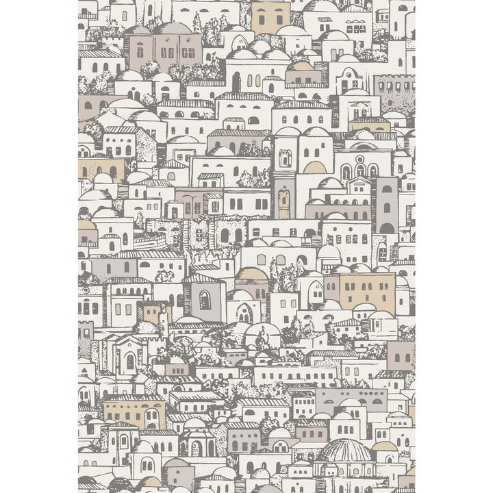 Mediterranea White/Gilver by Cole & Son Designer Wallcovering COLE & SON FORNASETTI SENZA TEMPO PAPER - 100% United Kingdom Horizontal: 20.5 and Vertical: 29.9 20.5 - Swanky Fabrics -