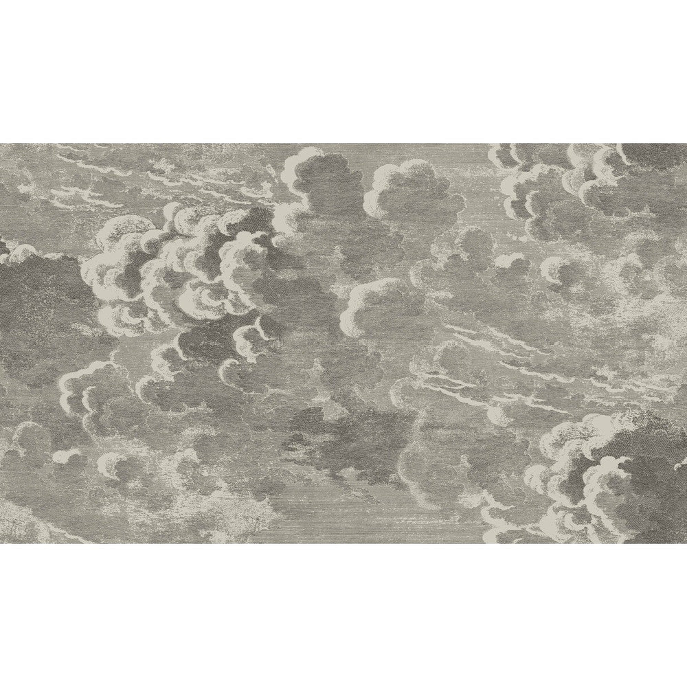 Nuvolette Gilver & Charcoal by Cole & Son Designer Wallcovering COLE & SON FORNASETTI PAPER - 100% United Kingdom Horizontal: 54 and Vertical: 31.5 54 - Swanky Fabrics -