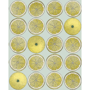 Arance Lemon/Seafoam by Cole & Son Designer Wallcovering