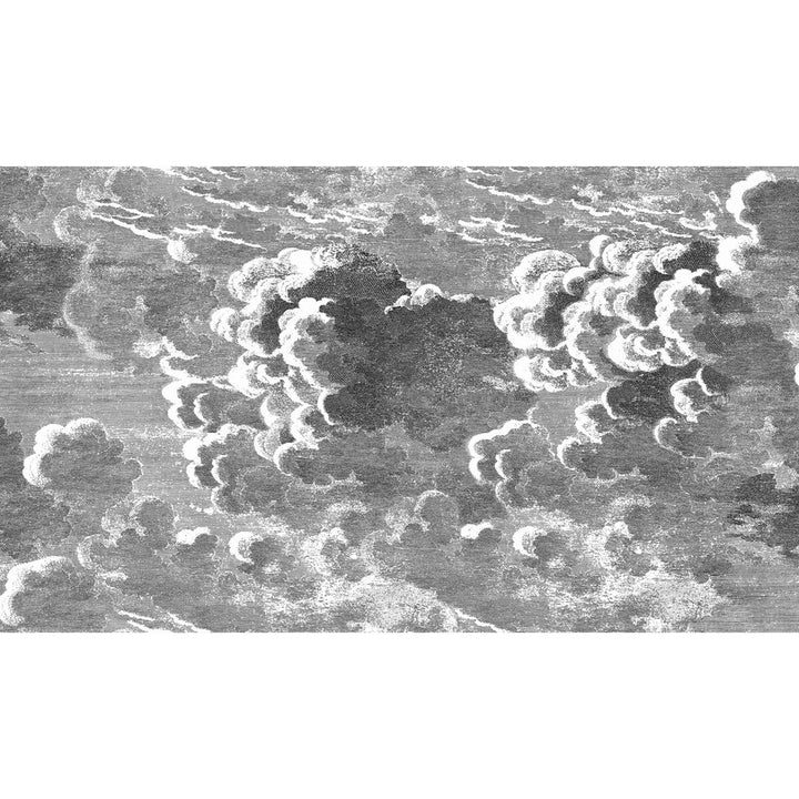 Nuvolette Black/White by Cole & Son Designer Wallcovering COLE & SON FORNASETTI SENZA TEMPO PAPER - 100% United Kingdom - Horizontal: 54 and Vertical: 31.5 54 - Swanky Fabrics -