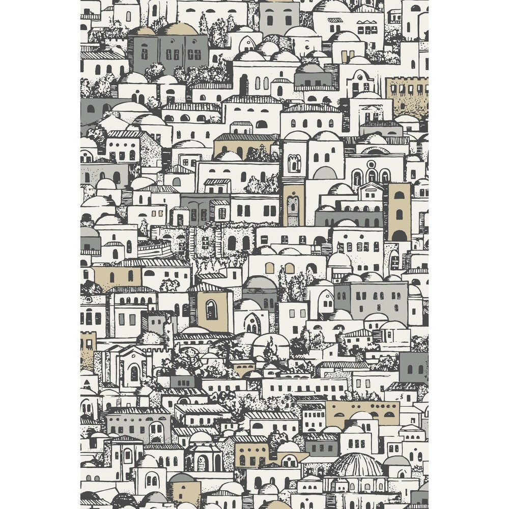 Mediterranea White & Metallic by Cole & Son Designer Wallcovering COLE & SON FORNASETTI PAPER - 100% United Kingdom Horizontal: and Vertical: 30 20.5 - Swanky Fabrics -