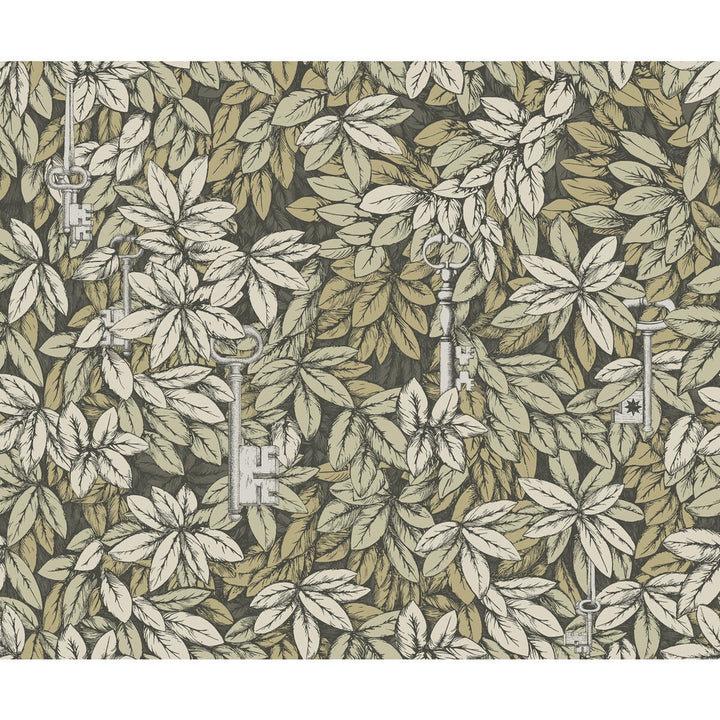 Chiavi Segrete Gilver & Gold by Cole & Son Designer Wallcovering COLE & SON FORNASETTI PAPER - 100% United Kingdom Horizontal: and Vertical: 22.4 27 - Swanky Fabrics -