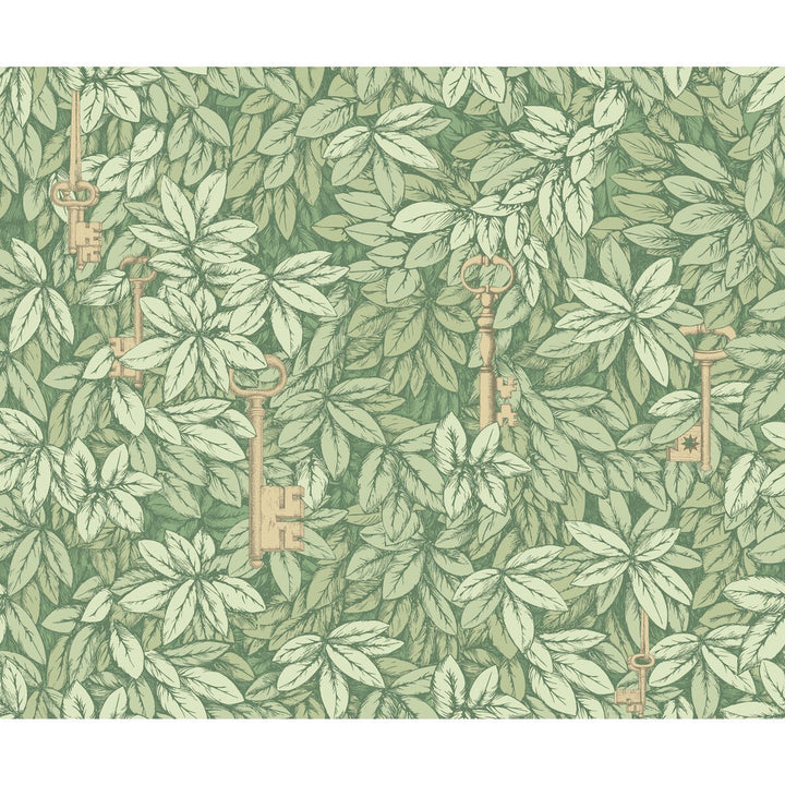 Chiavi Segrete Olive by Cole & Son Designer Wallcovering COLE & SON FORNASETTI PAPER - 100% United Kingdom Horizontal: and Vertical: 22.4 27 - Swanky Fabrics -
