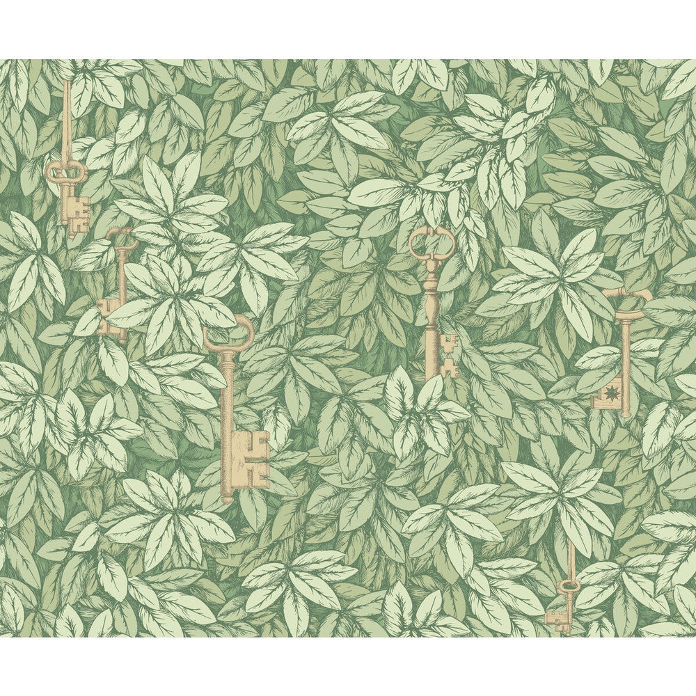 Chiavi Segrete Olive by Cole & Son Designer Wallcovering COLE & SON FORNASETTI PAPER - 100% United Kingdom - Horizontal: - and Vertical: 22.4 27 - Swanky Fabrics -