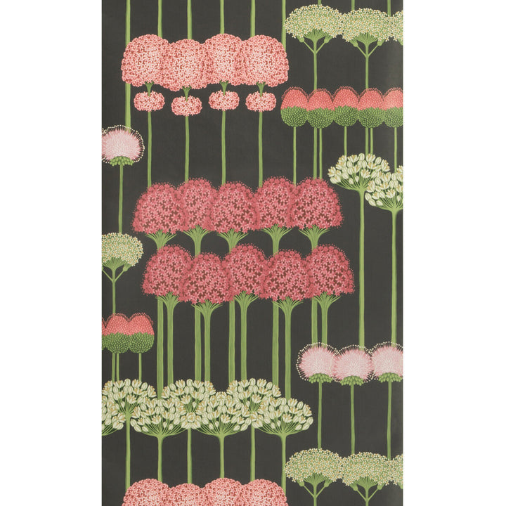 Allium Coral/L Green/Char by Cole & Son Designer Wallcovering COLE & SON BOTANICAL BOTANICA PAPER - 100% United Kingdom Horizontal: and Vertical: 30 20.5 - Swanky Fabrics -