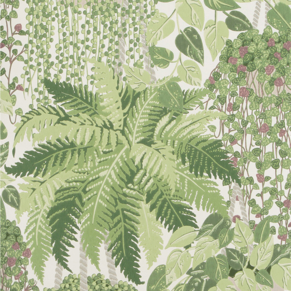 Fern Leaf Green And Olive by Cole & Son Designer Wallcovering COLE & SON BOTANICAL BOTANICA PAPER - 100% United Kingdom Horizontal: and Vertical: 25.2 20.5 - Swanky Fabrics -