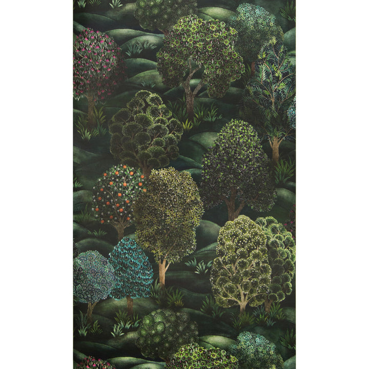 Forest Forest Greens by Cole & Son Designer Wallcovering COLE & SON BOTANICAL BOTANICA PAPER - 100% United Kingdom - Horizontal: - and Vertical: 40.4 27.5 - Swanky Fabrics -