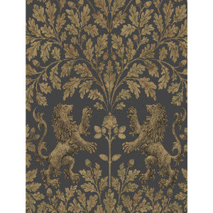 Boscobel Oak Ant Gold/Blk by Cole & Son Designer Wallcovering