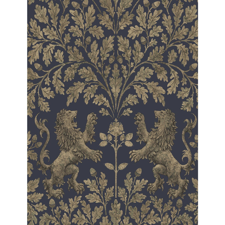 Boscobel Oak M Gilver/Ink by Cole & Son Designer Wallcovering COLE & SON PEARWOOD PAPER - 100% United Kingdom - Horizontal: 20.5 and Vertical: 27 20.5 - Swanky Fabrics -