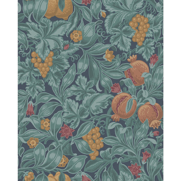 Vines Of Pomona Oran/Teal by Cole & Son Designer Wallcovering COLE & SON PEARWOOD PAPER - 100% United Kingdom Horizontal: 20.5 and Vertical: 25.5 20.5 - Swanky Fabrics -