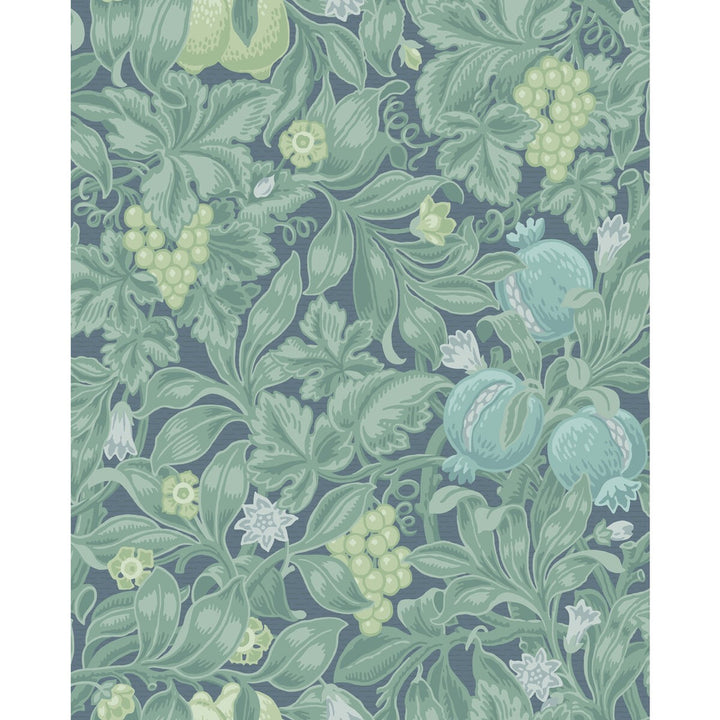 Vines Of Pomona Teal/Viri by Cole & Son Designer Wallcovering COLE & SON PEARWOOD PAPER - 100% United Kingdom Horizontal: 20.5 and Vertical: 25.5 20.5 - Swanky Fabrics -