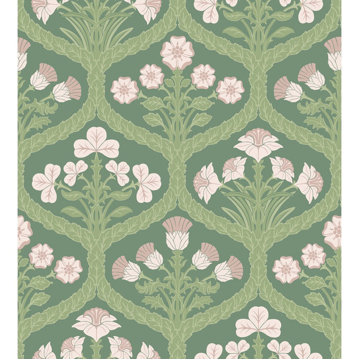 Floral Kingdom Bslip/Leaf by Cole & Son Designer Wallcovering COLE & SON PEARWOOD PAPER - 100% United Kingdom - Horizontal: 27 and Vertical: 29.9 27 - Swanky Fabrics -