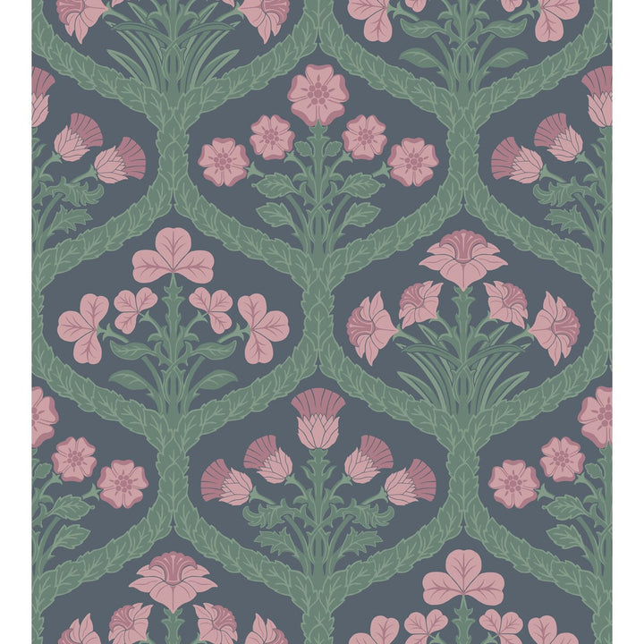 Floral Kingdom Rose/Fores by Cole & Son Designer Wallcovering COLE & SON PEARWOOD PAPER - 100% United Kingdom - Horizontal: 27 and Vertical: 29.9 27 - Swanky Fabrics -