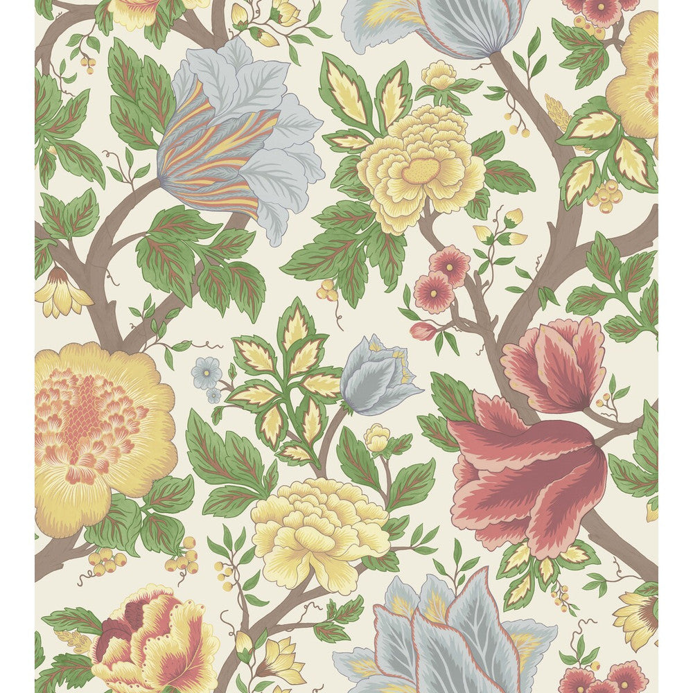 Midsummer Bloom Ch/Rge/Lf by Cole & Son Designer Wallcovering COLE & SON PEARWOOD PAPER - 100% United Kingdom Horizontal: 27 and Vertical: 30 27 - Swanky Fabrics -