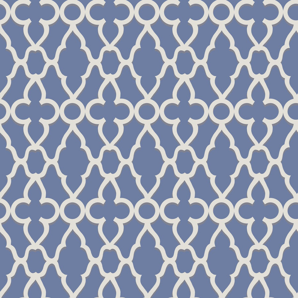 Treillage White/Hyacinth by Cole & Son Designer Wallcovering COLE & SON PEARWOOD PAPER - 100% United Kingdom - Horizontal: 20.5 and Vertical: 20.5 20.5 - Swanky Fabrics -