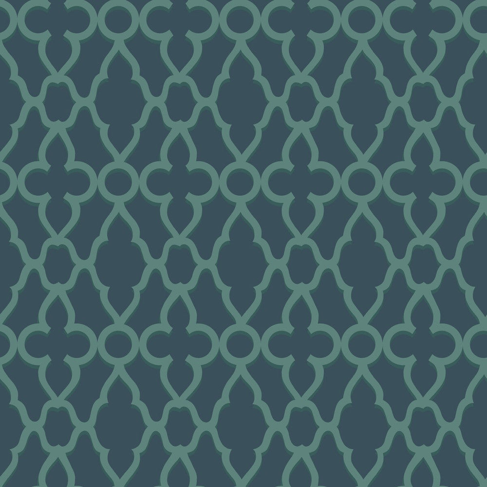 Treillage Viridian/Ink by Cole & Son Wallcovering Cole & Son Wallcovering Treillage Viridian/InkWallcovering COLE & SON PEARWOOD PAPER - 100% United Kingdom </p><p>Repeat: H: 20.5, V: 20.5 20.5 - Fabric Carolina -