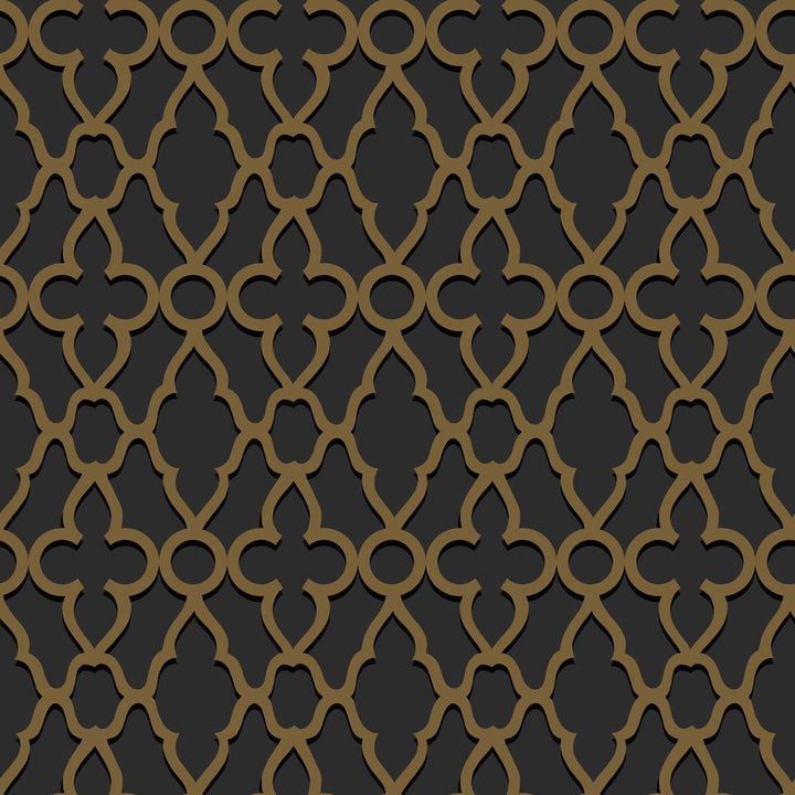 Treillage M Bronze/Char by Cole & Son Designer Wallcovering COLE & SON PEARWOOD PAPER - 100% United Kingdom Horizontal: 20.5 and Vertical: 20.5 20.5 - Swanky Fabrics -