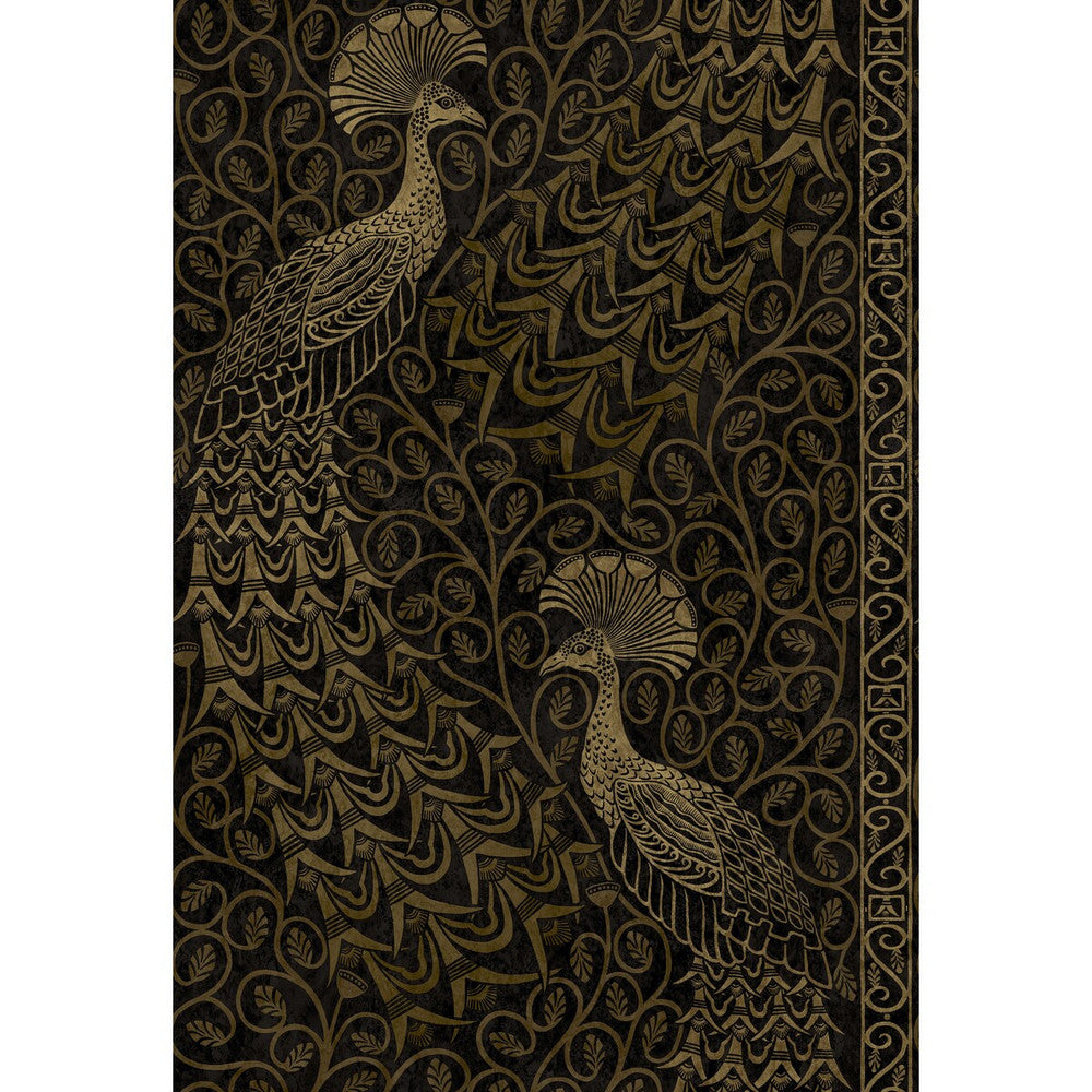 Pavo Parade M Gold/Soot by Cole & Son Designer Wallcovering COLE & SON PEARWOOD PAPER - 100% United Kingdom Horizontal: 20.5 and Vertical: 30 20.5 - Swanky Fabrics -