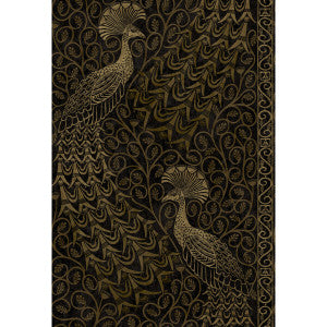 Pavo Parade M Gold/Soot by Cole & Son Designer Wallcovering