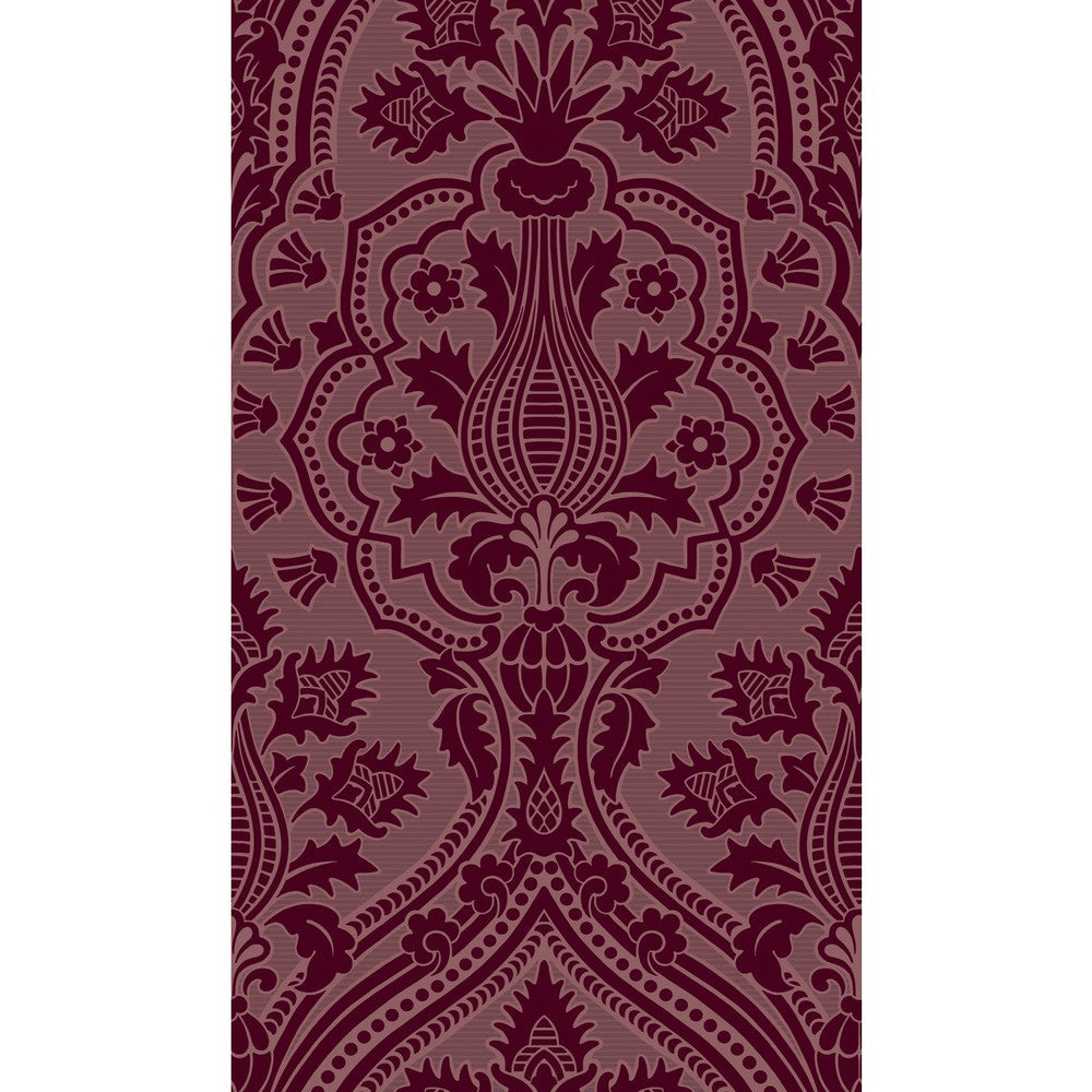 Pugin Palace Flock Claret by Cole & Son Designer Wallcovering COLE & SON PEARWOOD PAPER - 100% United Kingdom - Horizontal: 20.5 and Vertical: 35.4 20.5 - Swanky Fabrics -