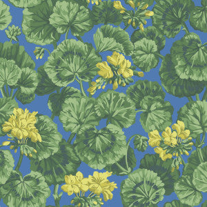 Geranium Lemon/Forest Green/Electric Blue by Cole & Son Designer Wallcovering