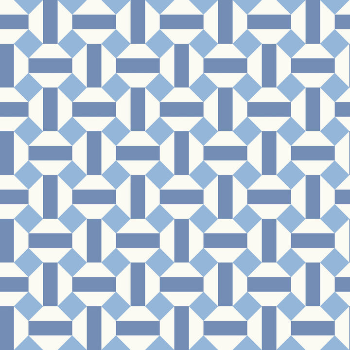 Alicatado Hyacinth On Chalk by Cole & Son Designer Wallcovering COLE & SON SEVILLE NON WOVEN - 100% United Kingdom Horizontal: 20.5 and Vertical: 5.1 20.5 - Swanky Fabrics -