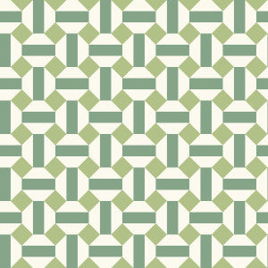 Alicatado Leaf Greens On Chalk by Cole & Son Designer Wallcovering