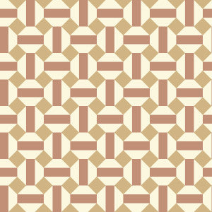 Alicatado Terracotta On Parchment by Cole & Son Designer Wallcovering