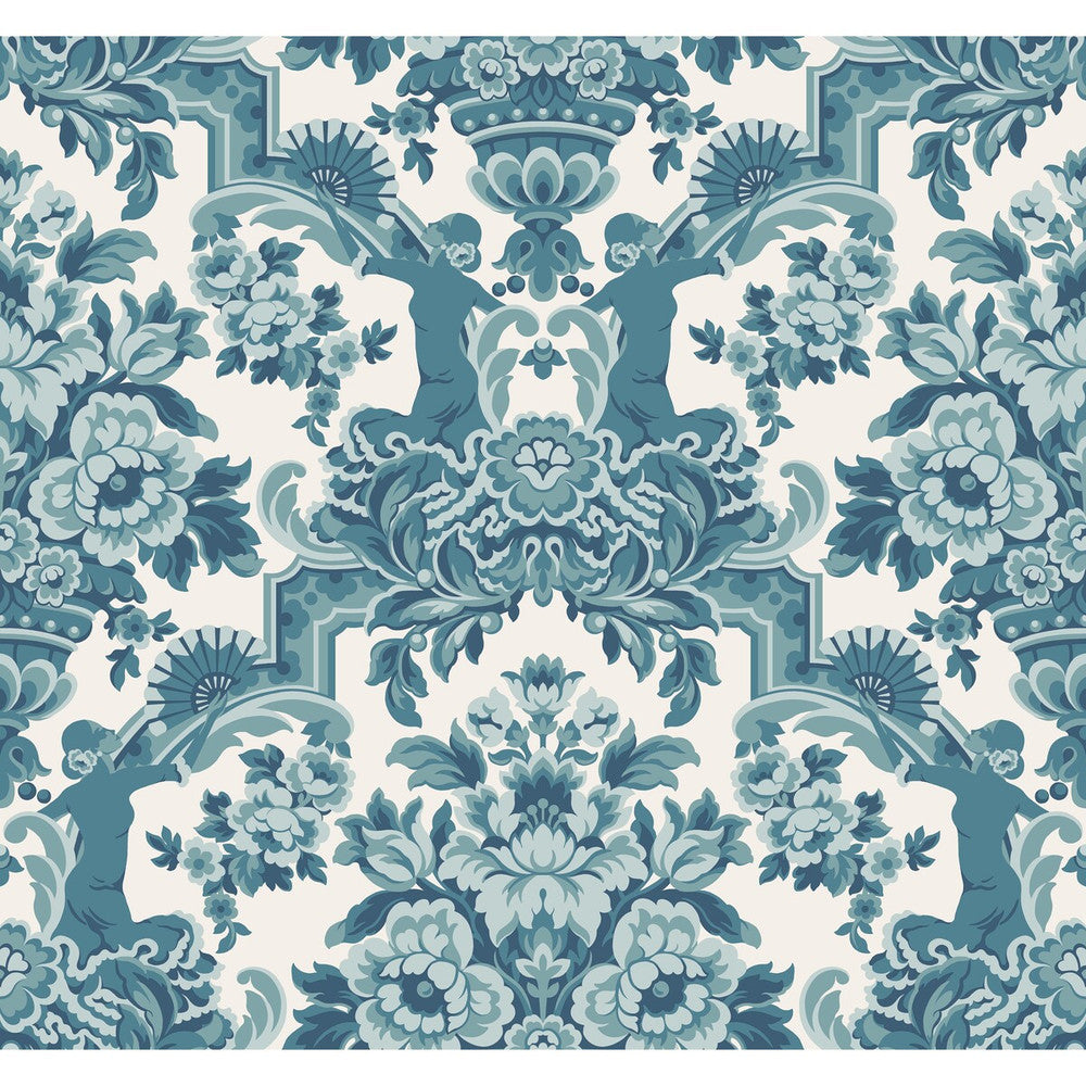 Lola Petrol Blues On White by Cole & Son Wallcovering Cole & Son Wallcovering Lola Petrol Blues On White Wallcovering COLE & SON SEVILLE NON WOVEN - 100% United Kingdom </p><p>Repeat: H: 27, V: 25.2 27 - Fabric Carolina -