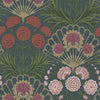 Flamenco Fan Magenta/Red/Metallic Glvr/Ink by Cole & Son Designer Wallcovering