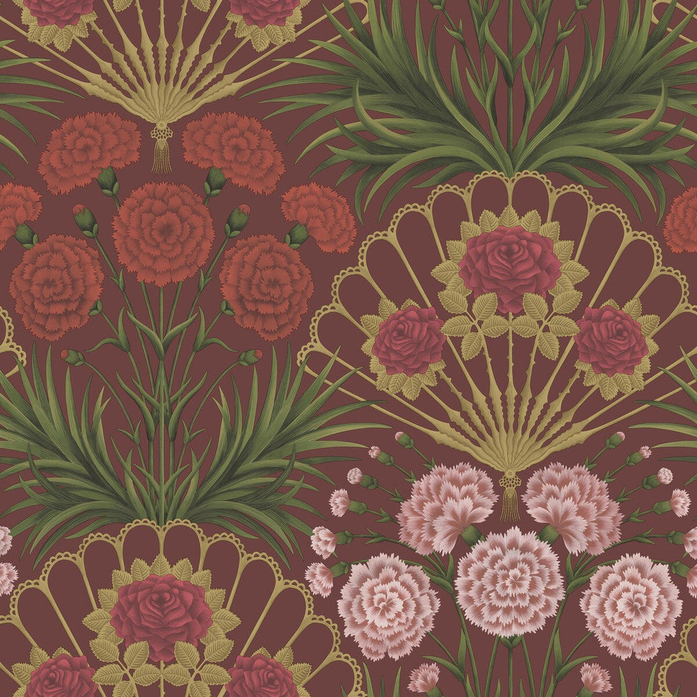 Flamenco Fan Rose/Brt Rouge/M Gold/Crimson by Cole & Son Wallcovering Cole & Son Wallcovering Flamenco Fan Rose/Brt Rouge/M Gold/CrimsonWallcovering COLE & SON SEVILLE NON WOVEN - 100% United Kingdom </p><p>Repeat: H: 27, V: 27 27 - Fabric Carolina -