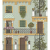 Alfaro Dark Ochre & Forest Green/Duck Egg by Cole & Son Designer Wallcovering