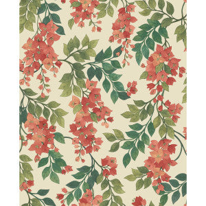 Bougainvillea Rouge/Olive Grn/Emerald/Crm by Cole & Son Designer Wallcovering
