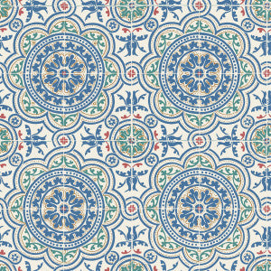 Piccadilly Denim & Rouge On Chalk by Cole & Son Designer Wallcovering