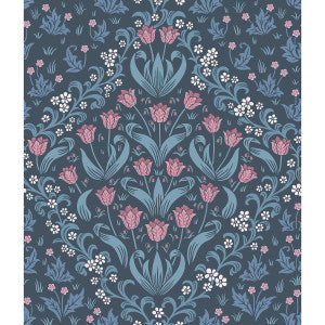 Tudor Garden Fs&Cblu/Midn by Cole & Son Designer Wallcovering
