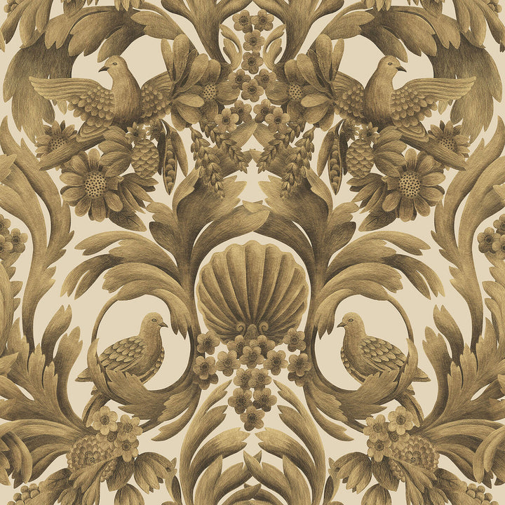 Gibbons Carving Mgld/Sand by Cole & Son Designer Wallcovering COLE & SON HISTORIC ROYAL PALACES-GREAT MASTERS NON WOVEN - 100% United Kingdom Horizontal: 27 and Vertical: 27 27 - Swanky Fabrics -