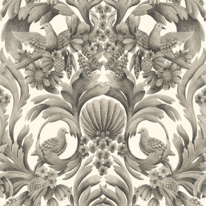 Gibbons Carving Soot/Ston by Cole & Son Designer Wallcovering