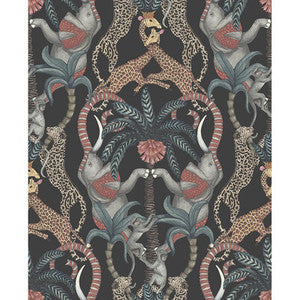 Safari Totem Rby&Prntrmbl/Chrcl by Cole & Son Designer Wallcovering