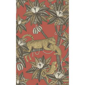 Satara Soot&Metgld/Rouge by Cole & Son Designer Wallcovering