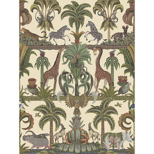 Afrika Kingdom Olgreen & Spgreen/Cream by Cole & Son Designer Wallcovering