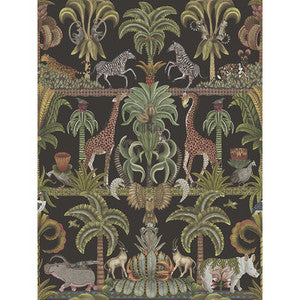 Afrika Kingdom Olvgrn&Spgrn/Bck by Cole & Son Designer Wallcovering