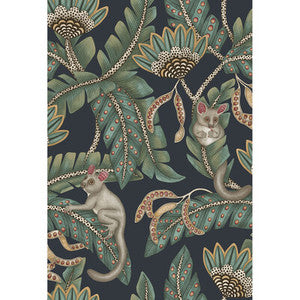 Bush Baby Teal&Ochre/Ink by Cole & Son Designer Wallcovering