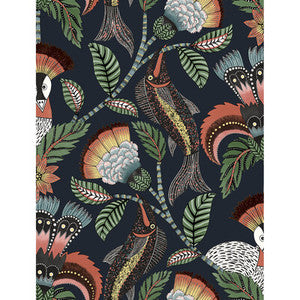 Nene Tangerine Ink by Cole & Son Designer Wallcovering