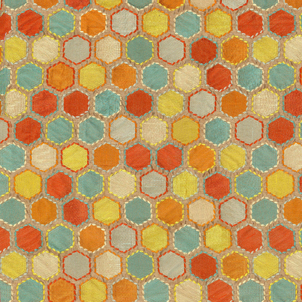 Gem Market Emb Henna 120191 by Iman Home Designer Fabric - Base: 100% Polyester, Emb: 100% Rayon CHINA Horizontal: 13.25 and Vertical: 11.25 57'' Base 52.5'' Emb - Swanky Fabrics -