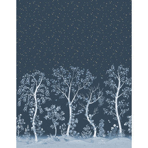 Seasonal Woods Midnight 120/6025.CS.0 By Cole & Son Designer Wallcovering