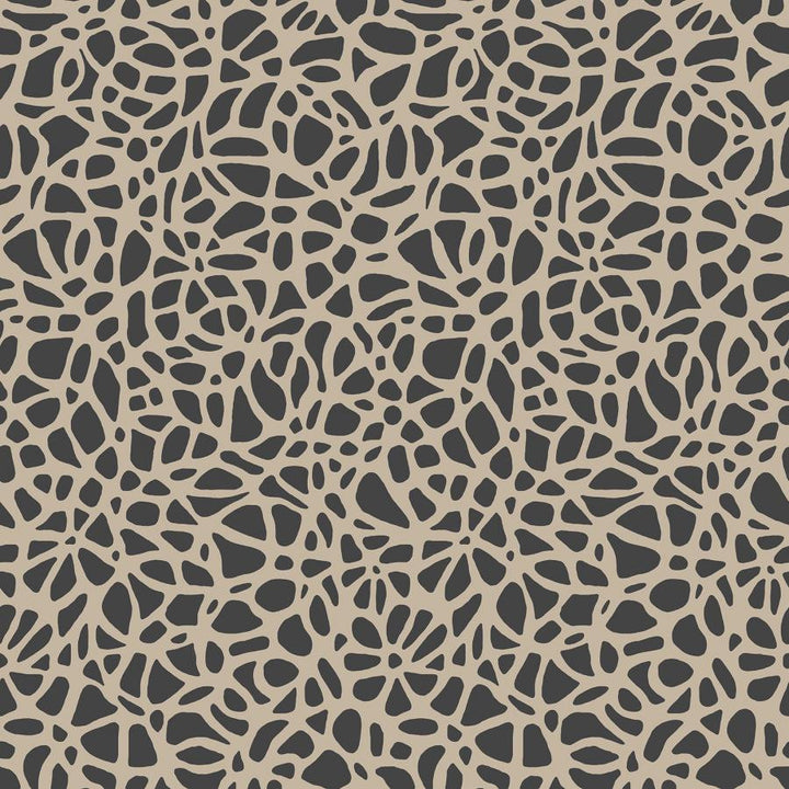 Pebble Flock (Wp) # 01 Jet by 1838 Wallcoverings Designer Wallpaper Aurora STRAIGHT PASTE THE WALL UNITED KINGDOM V-21" 20.5"X11YD - Swanky Fabrics -