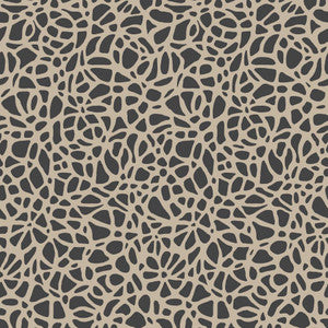 Pebble Flock (Wp) # 01 Jet by 1838 Wallcoverings Designer Wallpaper