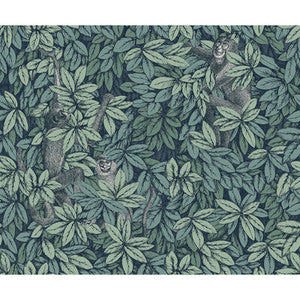 Foglie E Scimmie Viridian 123/10046.CS.0 By Cole & Son Designer Wallcovering