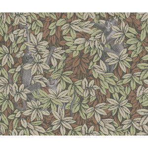 Foglie E Scimmie Orange 123/10047.CS.0 By Cole & Son Designer Wallcovering
